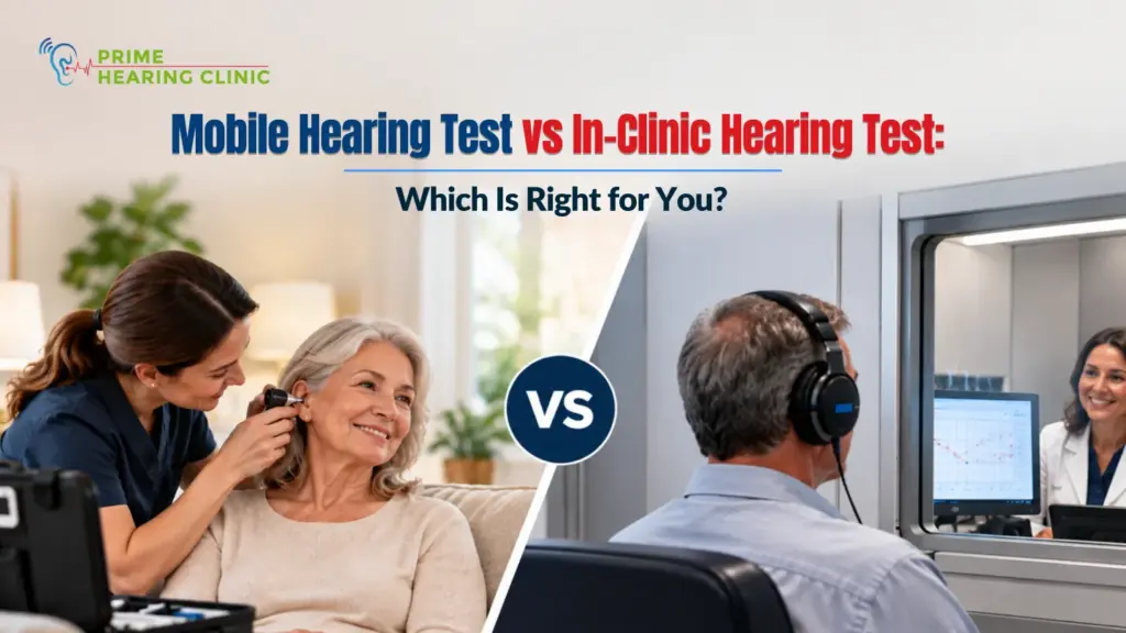 Mobile hearing test vs. in-clinic hearing test