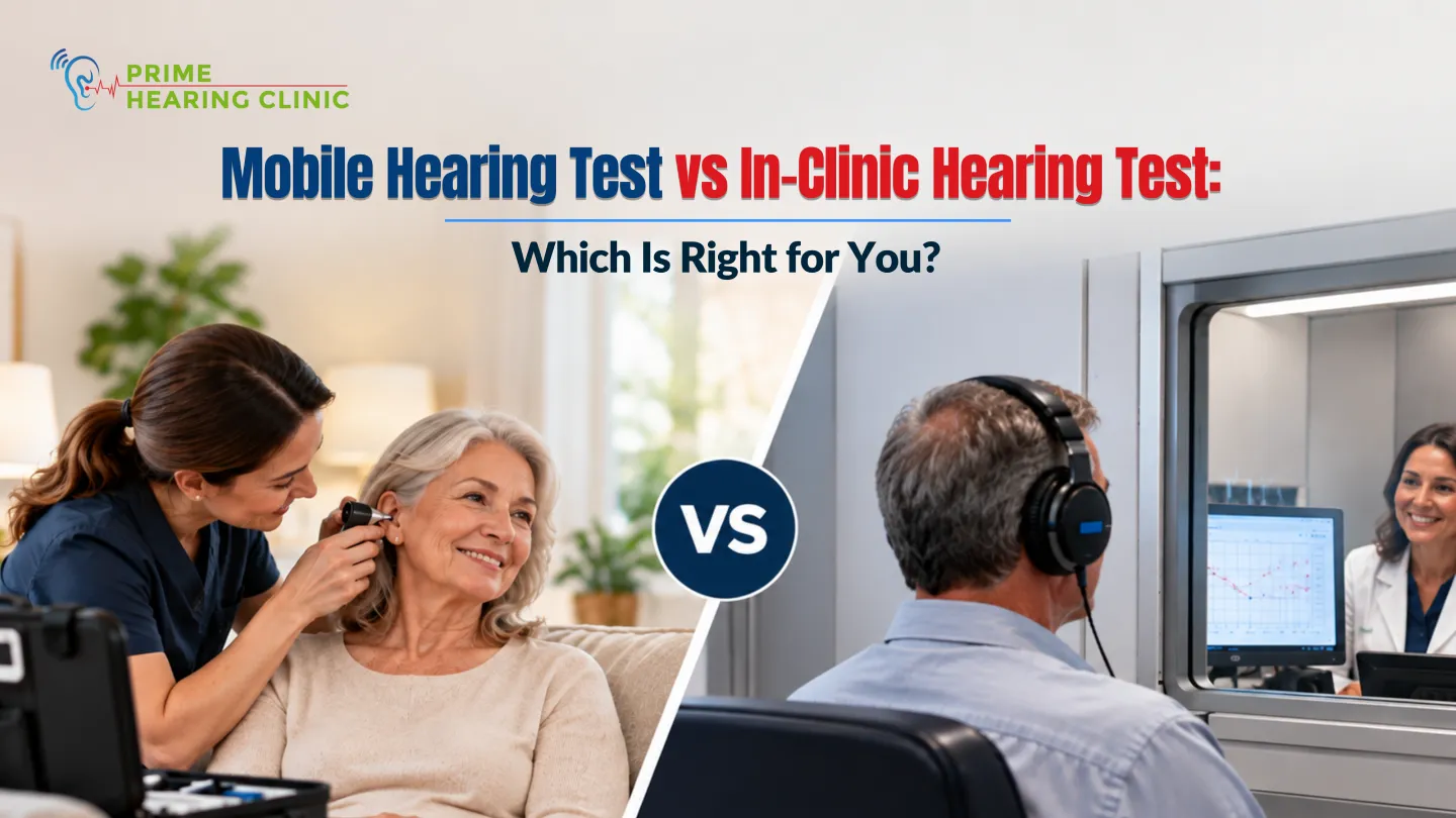 Mobile hearing test vs. in-clinic hearing test
